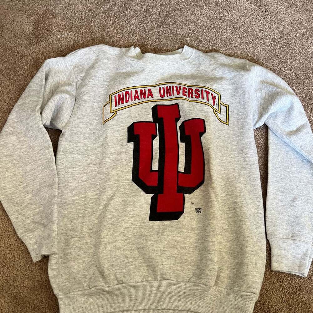 Vintage Tultex Indiana University Hoosiers Crewneck Sweatshirt Large